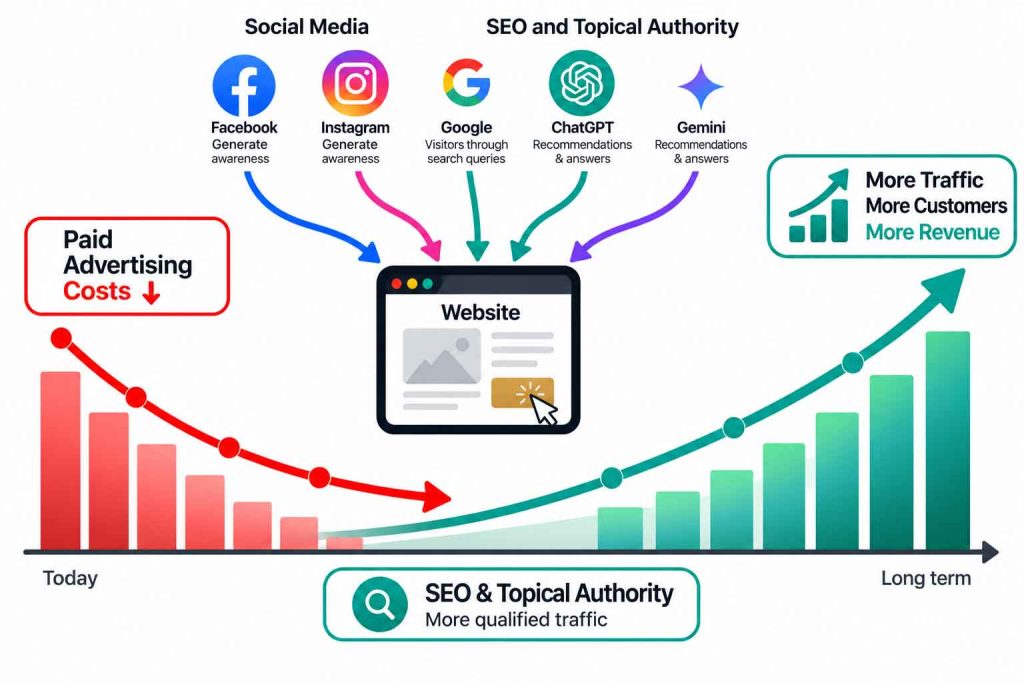 Cost chart SEO to Ads